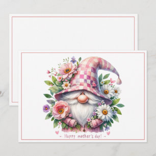 Blooming Love: Mother's Day Gnome Holiday Card