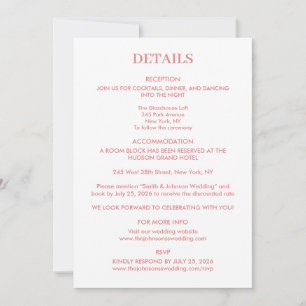 Blooming Love Save The Date Details Enclosure