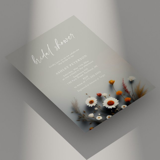 Blooming Love: Unique Wildflower Bridal Shower Invitation (Blooming Love: Unique Wildflower Bridal Shower Invitation Personalized)