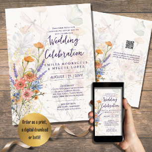 Blooming Lovely Romantic Floral Wedding Invitation