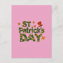 Blooming Luck: Floral St. Patrick's Day Postcard