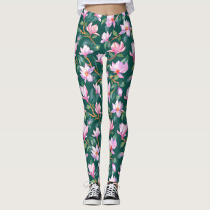 Blooming magnolia leggings