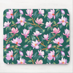 Blooming magnolia mouse mat
