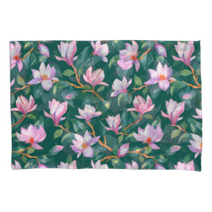 Blooming magnolia pillowcase