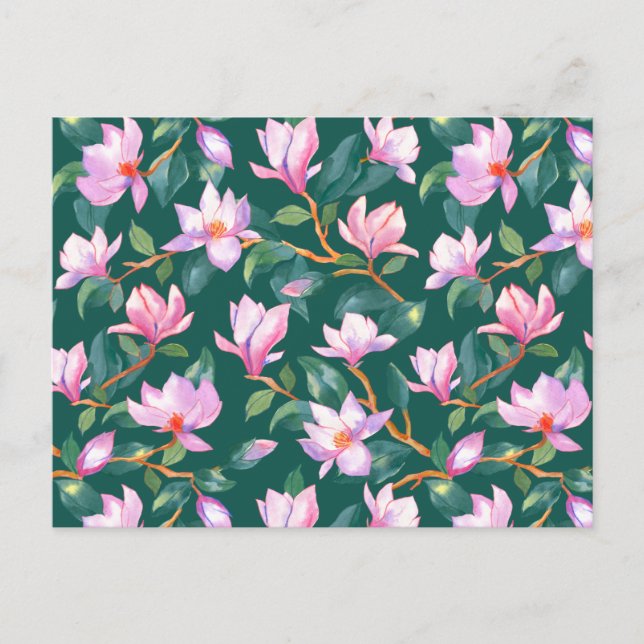 Blooming magnolia postcard (Front)