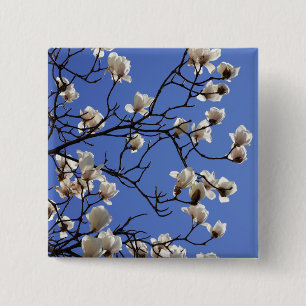 Blooming Magnolias 15 Cm Square Badge