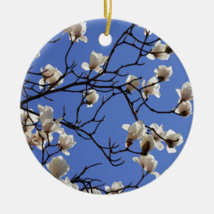 Blooming Magnolias Ceramic Tree Decoration