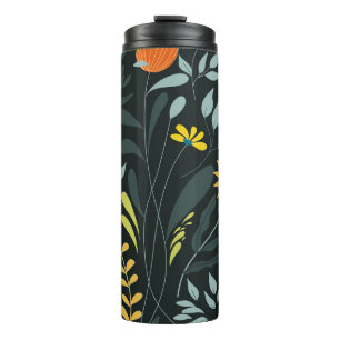 Blooming Meadow Trendy Seamless Design Thermal Tumbler