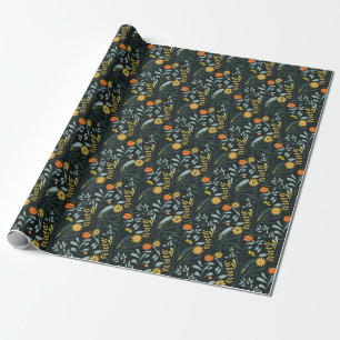 Blooming Meadow Trendy Seamless Design Wrapping Paper