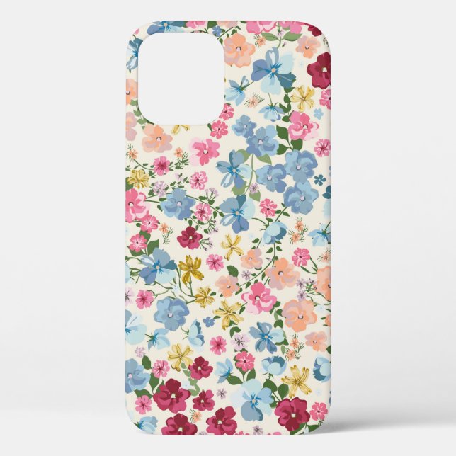 Blooming midsummer meadow seamless pattern. Plant  Case-Mate iPhone Case (Back)