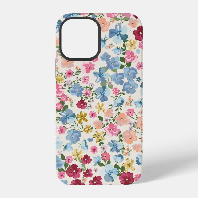 Blooming midsummer meadow seamless pattern. Plant  iPhone Case (Back)