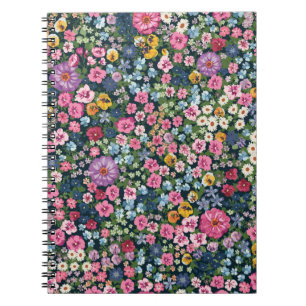 Blooming midsummer meadow seamless pattern. Plant Notebook