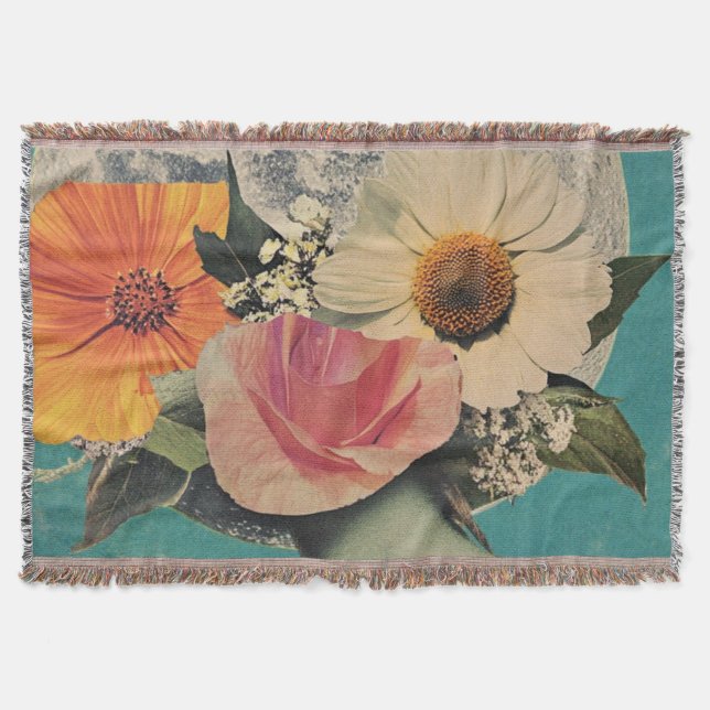 Blooming Mystery Under the Moon Throw Blanket (Front)