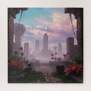 Blooming Mystic Garden at Mystic Temple Jigsaw Puzzle