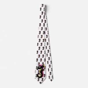 Blooming Neon Seahorse Tie