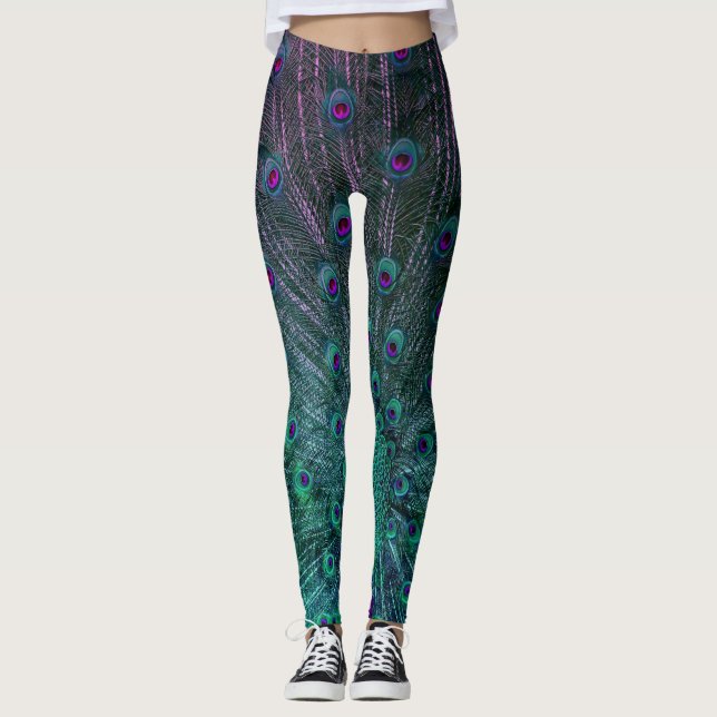 BLOOMING PEACOCK LEGGINGS (Front)