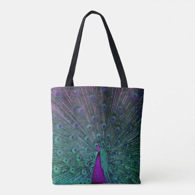 BLOOMING PEACOCK TOTE BAG (Back)