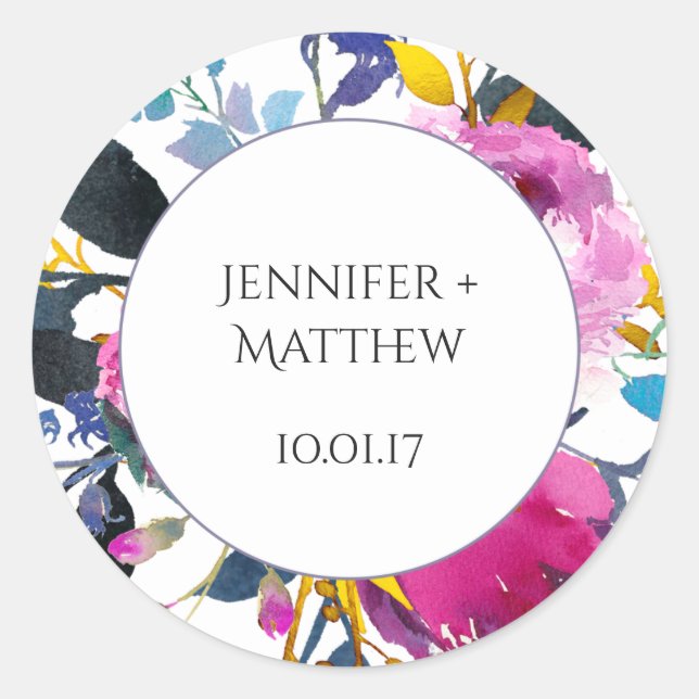 Blooming Petals Watercolor Florals Stickers (Front)