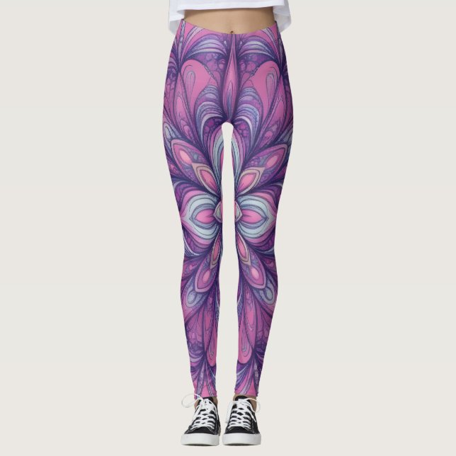 Blooming Pink Leggings (Front)