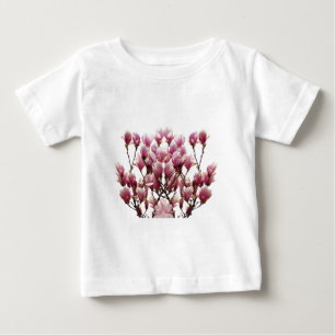 Blooming Pink Magnolias Spring Flower Baby T-Shirt