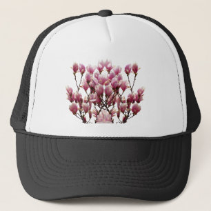 Blooming Pink Magnolias Spring Flower Trucker Hat