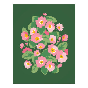 Blooming pink primrose photo print