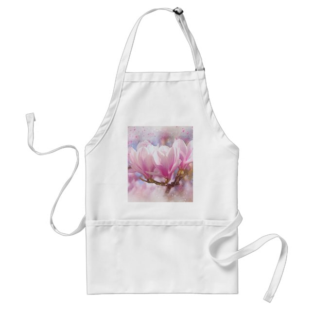 Blooming Pink Purple Magnolia - Spring Flower Standard Apron (Front)