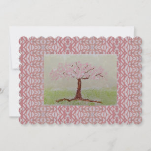 Blooming Pink Tree Note Card
