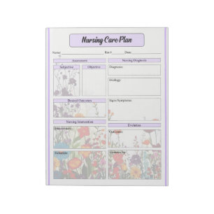 Blooming Purple Garden _ Nursing Care Plan Notepad