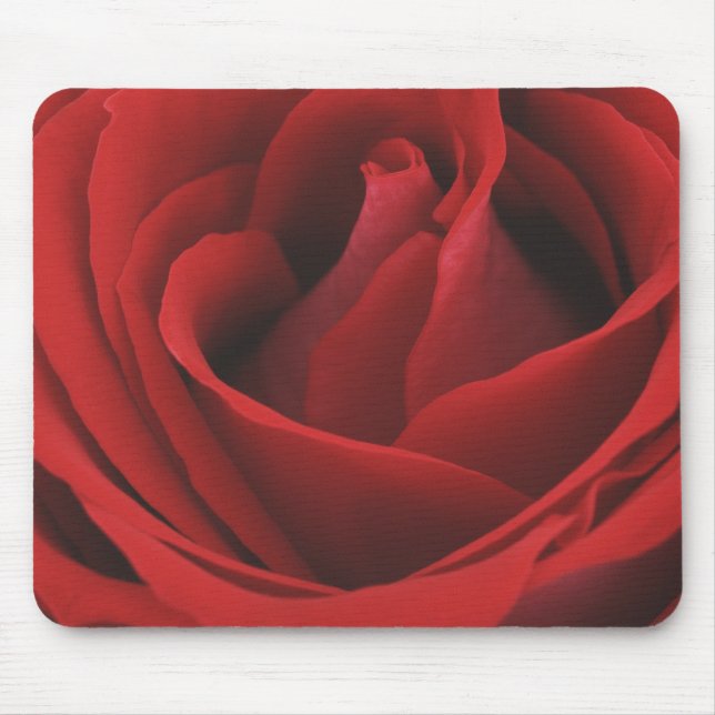 Blooming Red Rose Mouse Mat (Front)