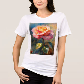 Blooming Rose Graphic T-Shirt Tri-Blend Shirt