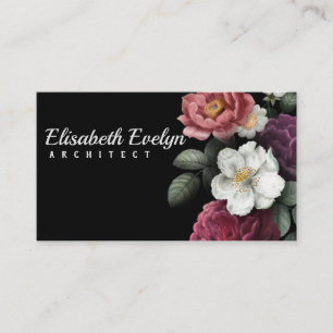 Blooming roses business card