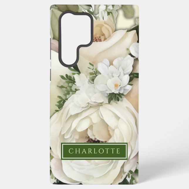 Blooming Roses Floral Garden  Samsung Galaxy S22 Ultra Case (Back)