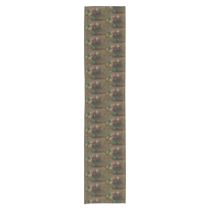 Blooming Roses in a Vase by Pierre Renoir Classic Short Table Runner