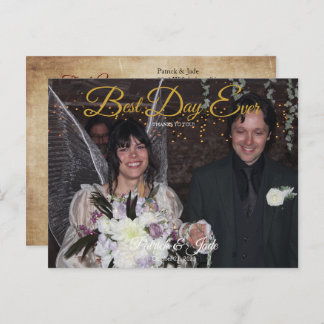 Blooming Roses Photo Thank You Postcard