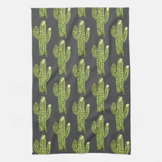 Blooming Saguaro Cactus Kitchen Towel