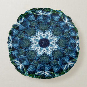 Blooming Sea flower..... Round Cushion