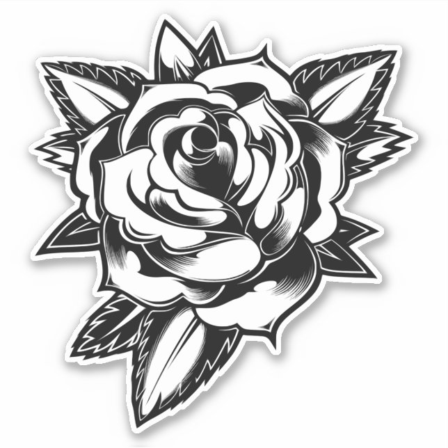 Blooming Self-Expression: Rose Tattoo (Front)