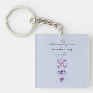 Blooming Serenity Mandala Acrylic Key Chain