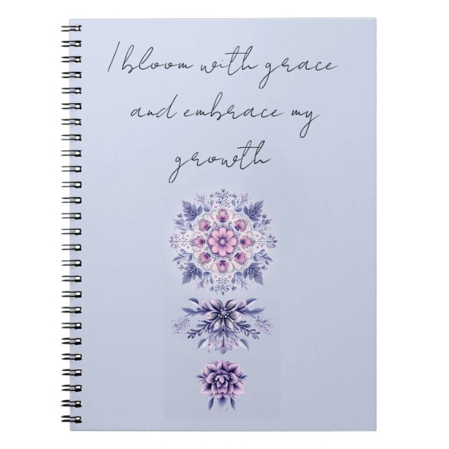 Blooming Serenity Mandala Spiral Photo Notebook (Front)