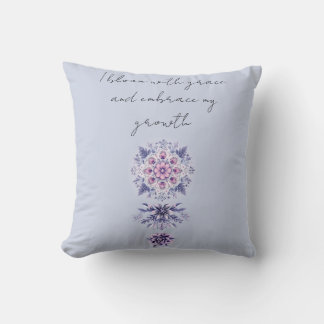 Blooming Serenity Mandala Throw Pillow