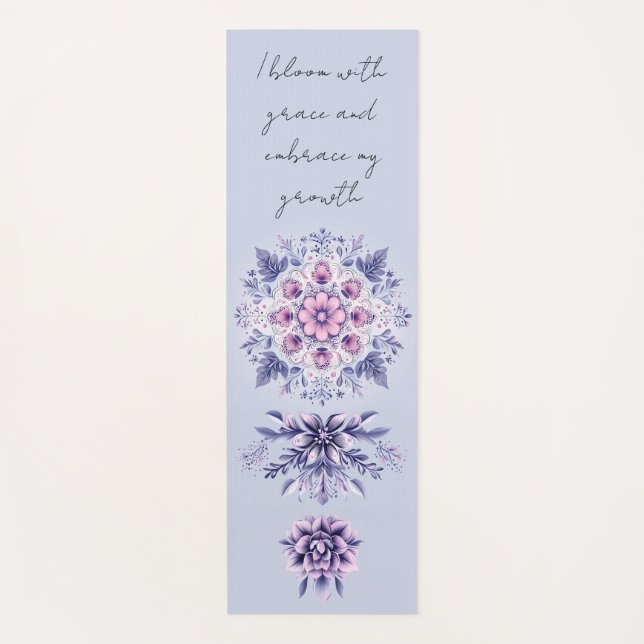 Blooming Serenity Mandala Yoga Mat (Front)