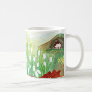 Blooming Snowdrops and a Hedgehog  Coffee Mug