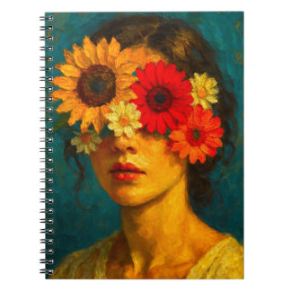 Blooming Soul - Oil Painting Style Portrait  Notebook