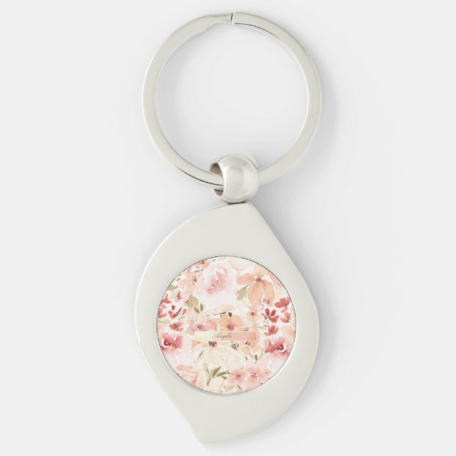 Blooming Spring Flowers Key Ring (Front)