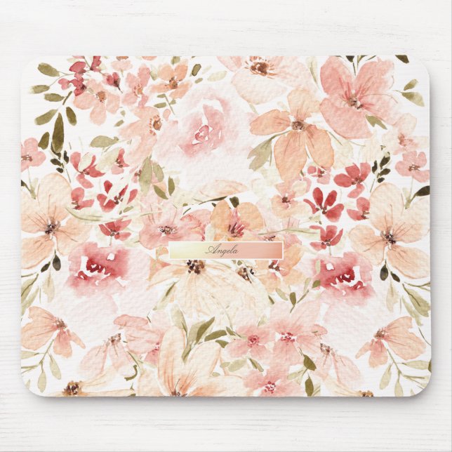 Blooming Spring Flowers Mouse Mat (Front)