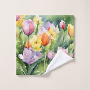 Blooming spring time Flowers Wash Cloth