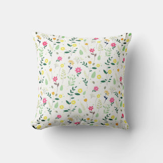 Blooming Spring Whispers With White Petals Cushion