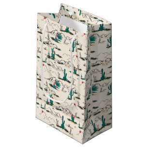 Blooming Succulents Pattern Small Gift Bag