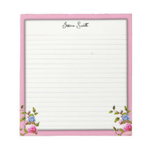 Blooming Thoughts: Flowery Lined Notepad